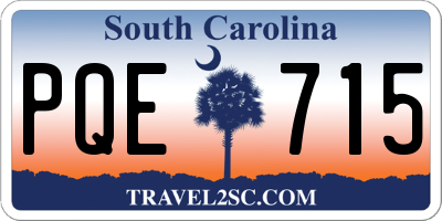 SC license plate PQE715