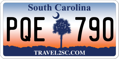 SC license plate PQE790