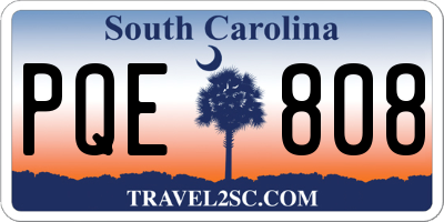 SC license plate PQE808