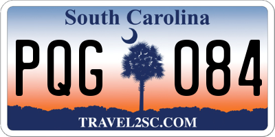 SC license plate PQG084