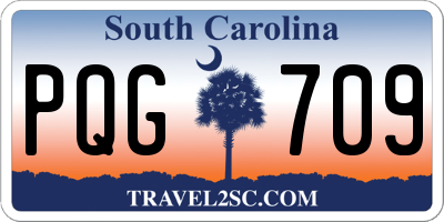 SC license plate PQG709