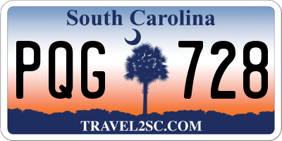 SC license plate PQG728