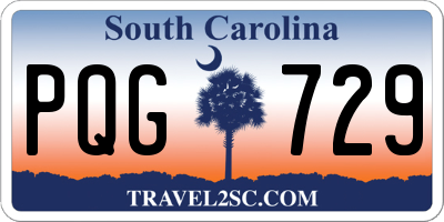 SC license plate PQG729
