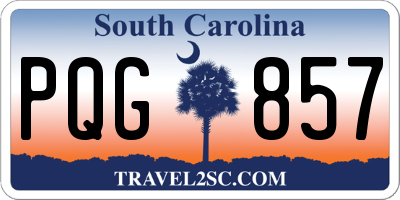 SC license plate PQG857