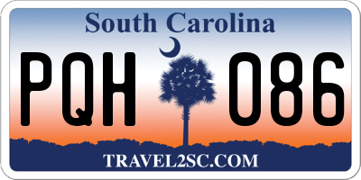 SC license plate PQH086