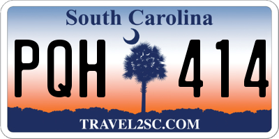 SC license plate PQH414