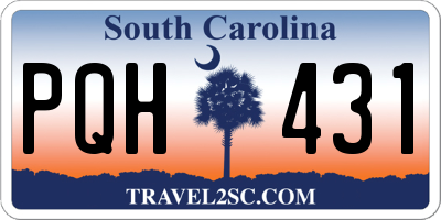 SC license plate PQH431
