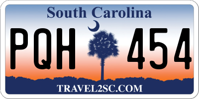 SC license plate PQH454