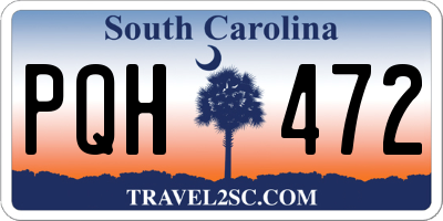 SC license plate PQH472