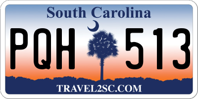SC license plate PQH513