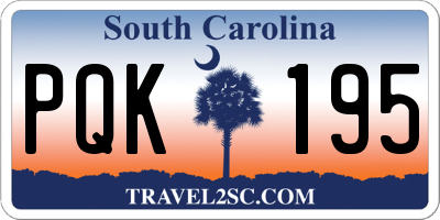 SC license plate PQK195