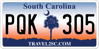 SC license plate PQK305