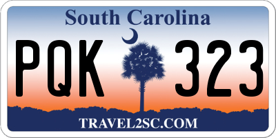 SC license plate PQK323