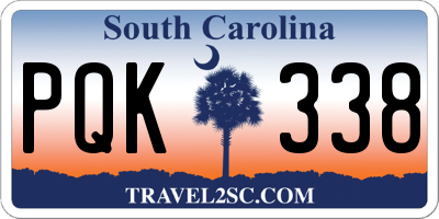 SC license plate PQK338