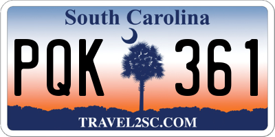 SC license plate PQK361