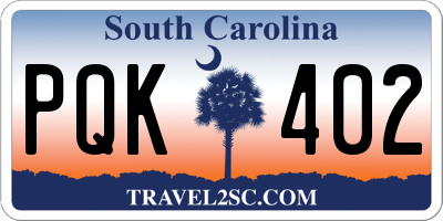 SC license plate PQK402
