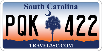 SC license plate PQK422