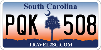 SC license plate PQK508