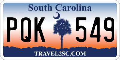SC license plate PQK549