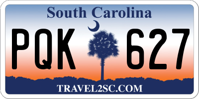 SC license plate PQK627