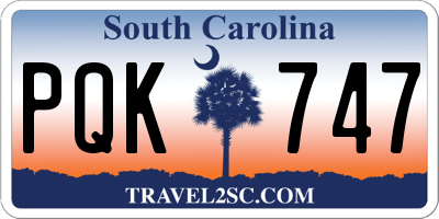 SC license plate PQK747