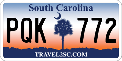 SC license plate PQK772