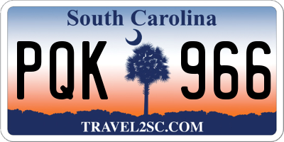 SC license plate PQK966
