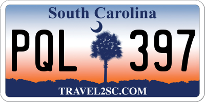 SC license plate PQL397