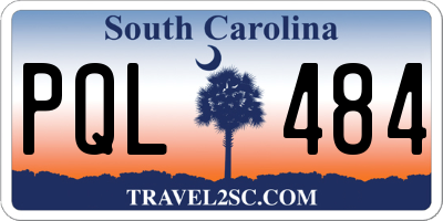 SC license plate PQL484
