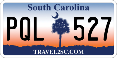SC license plate PQL527
