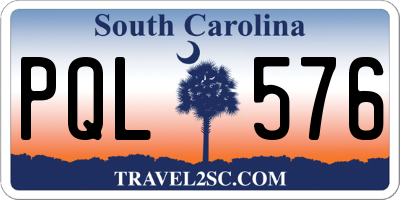 SC license plate PQL576