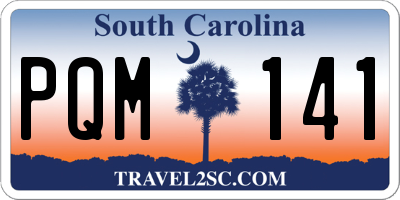 SC license plate PQM141