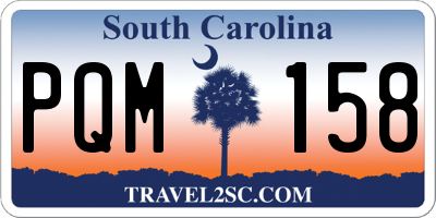 SC license plate PQM158