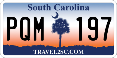 SC license plate PQM197