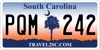 SC license plate PQM242