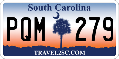 SC license plate PQM279