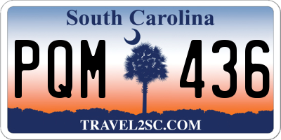 SC license plate PQM436
