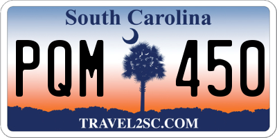 SC license plate PQM450