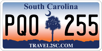 SC license plate PQO255