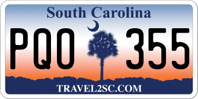 SC license plate PQO355