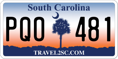 SC license plate PQO481