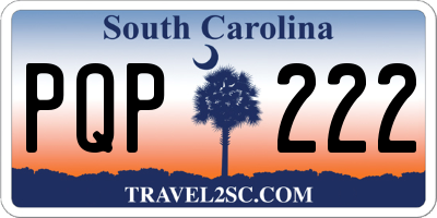 SC license plate PQP222