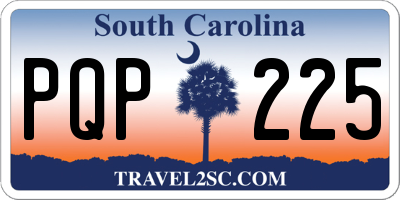 SC license plate PQP225