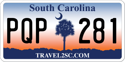 SC license plate PQP281