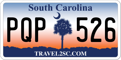 SC license plate PQP526