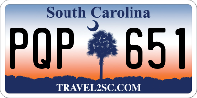 SC license plate PQP651
