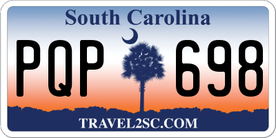 SC license plate PQP698