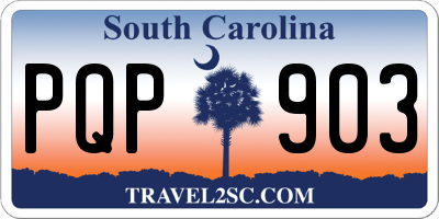 SC license plate PQP903