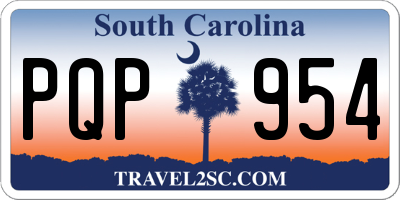SC license plate PQP954