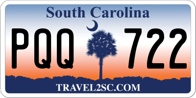 SC license plate PQQ722